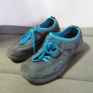 37 DANSKO Elise 37 Suede Sneakers Gray Blue Utility-Anatomical Nurse-Core 37 6.5